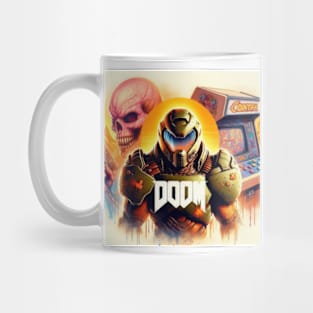 Doom Guy with Contra Arcade Mug